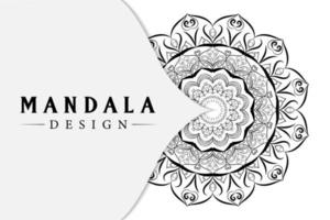 Mandala-Design für Malbücher. dekorative runde Ornamente. Mandala-Design zum Ausmalen von Seiten vektor