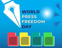 World Press Freedom Day koncept vektorillustration. världspressfrihetsdag eller världspressdag för att öka medvetenheten om vikten av pressfrihet vektor