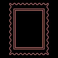 Neon-Stempel rote Farbe Vektor-illustration Flat Style Image vektor