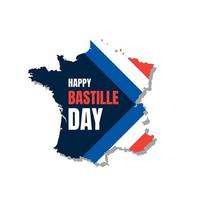 kreative vektorillustration, karte, banner oder plakat für den französischen nationaltag. 14. Juli. glücklicher bastilletag. vektor