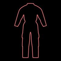 Neon-Overall rote Farbe Vektor-illustration Flat Style Image vektor