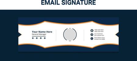 minimalistisches Design der E-Mail-Signaturvorlage. Business-moderne E-Mail-Signatur und Social-Media-Cover, Banner-Design vektor