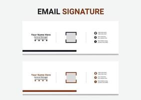 modernes E-Mail-Signaturvorlagendesign für Unternehmen vektor