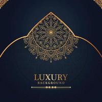 Luxus-Arabesken-Mandala-Hintergrund mit goldenen Elementen. Arabesken-Muster im arabischen islamischen Oststil vektor