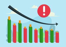 bärisches marktinvestitionskonzept-illustrationsdesign vektor