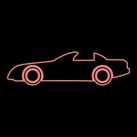 Neonauto rote Farbvektorillustration flache Artbild vektor