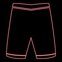 Neon Shorts rote Farbe Vektor-illustration Flat Style Image vektor