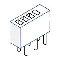 multi adapter isometrisk ikon i vektorformat vektor