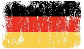 Flagge von Deutschland. Grunge, Kratzer und Flaggenvektorillustration im alten Stil vektor