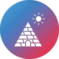 Pyramiden-Glyphe-Kreis-Farbverlauf-Hintergrundsymbol vektor