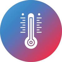 termometer glyf cirkel gradient bakgrundsikon vektor