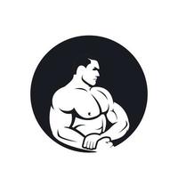 Bodybuilder-Logo-Vektor-Illustration vektor