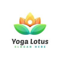 yoga lotus logotyp, människor blomma logotyp, lotus liv logotyp design vektor mall