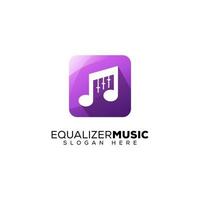 Equalizer musiklogotyp redo att använda mobilappar vektor