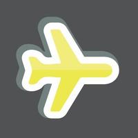 Aufkleber Flugzeugmodus. geeignet für mobile Apps-Symbol. einfaches Design editierbar. Design-Vorlagenvektor. einfache symbolabbildung vektor