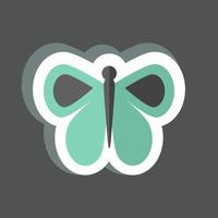 Aufkleber Schmetterling 1. passend für Tiersymbol. einfaches Design editierbar. Design-Vorlagenvektor. einfache symbolabbildung vektor