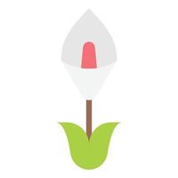 Lilienblumensymbol flache Farbvektorillustration vektor