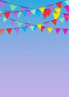 Grafik-Festival-Flagge mehrfarbig für dekoratives Happy-Hintergrundbild vektor