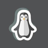 Aufkleber Pinguin. geeignet für Tiersymbol. einfaches Design editierbar. Design-Vorlagenvektor. einfache symbolabbildung vektor