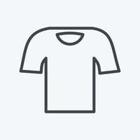 ikon t-shirt. lämplig för män tillbehör symbol. linjestil. enkel design redigerbar. design mall vektor. enkel symbol illustration vektor