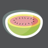 klistermärke melon. lämplig för frukt och grönsaker symbol. enkel design redigerbar. design mall vektor. enkel symbol illustration vektor