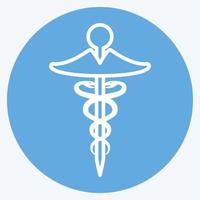 Symbol Gesundheitsversorgung. geeignet für Gemeinschaftssymbol. blaue augen stil. einfaches Design editierbar. Design-Vorlagenvektor. einfache symbolabbildung vektor