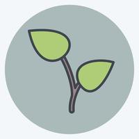 Symbol wachsende Pflanze. geeignet für Gartensymbol. Farbe Mate-Stil. einfaches Design editierbar. Design-Vorlagenvektor. einfache symbolabbildung vektor