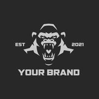 Logo-Vorlagen für wütende Gorillas vektor