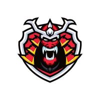 samurai esports logotypmallar vektor