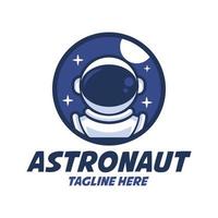 Astronauten-Cartoon-Logo-Vorlagen