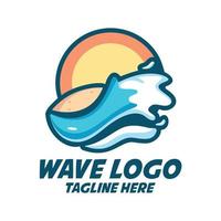 Wave-Logo-Vorlagen vektor