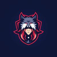 wolfman-maskottchen-logo-vorlagen vektor