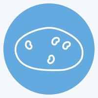 Symbol Kartoffel. geeignet für obst- und gemüsesymbol. blaue augen stil. einfaches Design editierbar. Design-Vorlagenvektor vektor