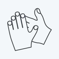 ikonen klappar händerna. lämplig för handåtgärder symbol. glyfstil. enkel design redigerbar. design mall vektor. enkel symbol illustration vektor