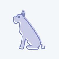 ikon hund. lämplig för djursymbol. tvåtonsstil. enkel design redigerbar. design mall vektor. enkel symbol illustration vektor