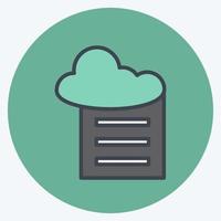 Icon-Cloud-Berichterstattung. geeignet für Datenanalysesymbol. Farbe Mate-Stil. einfaches Design editierbar. Design-Vorlagenvektor. einfache symbolabbildung vektor