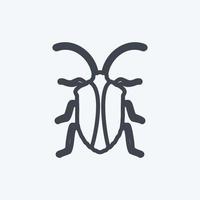 Symbol Insekt. geeignet für Tiersymbol. Linienstil. einfaches Design editierbar. Design-Vorlagenvektor. einfache symbolabbildung vektor