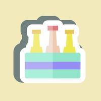 klistermärke öl. lämplig för drinksymbol. enkel design redigerbar. designmall vektor. enkel symbol illustration vektor