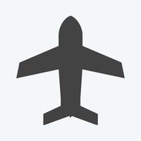 Symbol Flugzeugmodus. geeignet für mobile Apps-Symbol. Glyphen-Stil. einfaches Design editierbar. Design-Vorlagenvektor. einfache symbolabbildung vektor
