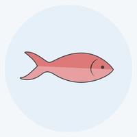 Symbol Fisch. geeignet für Tiersymbol. flacher Stil. einfaches Design editierbar. Design-Vorlagenvektor. einfache symbolabbildung vektor