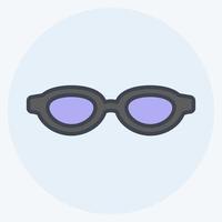 Icon-Sonnenbrille. geeignet für Männer Accessoires Symbol. Farbe Mate-Stil. einfaches Design editierbar. Design-Vorlagenvektor. einfache symbolabbildung vektor