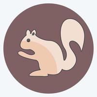 Symbol Eichhörnchen. geeignet für Tiersymbol. flacher Stil. einfaches Design editierbar. Design-Vorlagenvektor. einfache symbolabbildung vektor