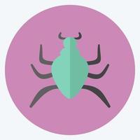 Symbol Spinne Insekt. geeignet für Tiersymbol. flacher Stil. einfaches Design editierbar. Design-Vorlagenvektor. einfache symbolabbildung vektor
