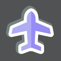 Aufkleber Flugzeugmodus. geeignet für mobile Apps-Symbol. einfaches Design editierbar. Design-Vorlagenvektor. einfache symbolabbildung vektor