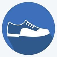 ikonen formella skor. lämplig för män tillbehör symbol. lång skugga stil. enkel design redigerbar. design mall vektor. enkel symbol illustration vektor