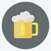 ikonen mugg öl. lämplig för drinksymbol. platt stil. enkel design redigerbar. design mall vektor. enkel symbol illustration vektor