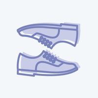 Icon-Paar Schuhe. geeignet für Männer Accessoires Symbol. zweifarbiger Stil. einfaches Design editierbar. Design-Vorlagenvektor. einfache symbolabbildung