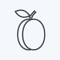 ikon plommon. lämplig för frukt och grönsaker symbol. linjestil. enkel design redigerbar. design mall vektor. enkel symbol illustration vektor