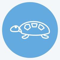 Symbolschildkröte. geeignet für Meeressymbol. blaue augen stil. einfaches Design editierbar. Design-Vorlagenvektor. einfache symbolabbildung vektor