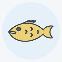 ikon clown fisk. lämplig för havssymbol. färg kompis stil. enkel design redigerbar. designmall vektor. enkel symbol illustration vektor